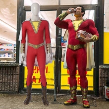 Quality Captain Marvel Shazam Cosplay Costume Shazam  Jumpsuits