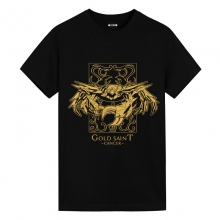 T-shirt preto do cancro camisetas Anime do japonês de Saint Seiya Camisetas