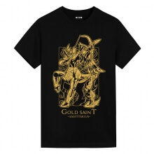 Saint Seiya Sagittarius camisetas negras Camisas de anime baratas