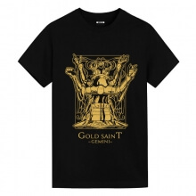 Saint Seiya Gemini t-shirts noirs T-shirts Vintage Anime