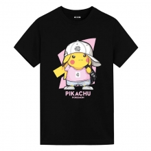 Hip Hop Pikachu T-Shirt Pokemon Anime Shirt Kız
