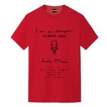 Iron Man Manuscript Design Shirts Marvel 크리스마스 T 셔츠