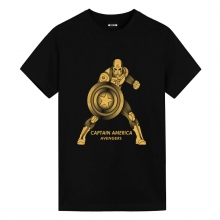 Bronzing Tee Captain América Vintage Marvel Shirts