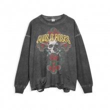 <p>Rock Guns N' Roses Tees Yırtık Retro Tarzı Tişört</p>
