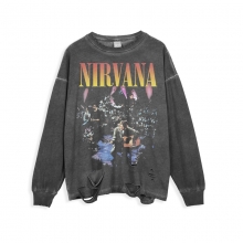 <p>Hip Hop Retro Tarzı Tişört Rock Nirvana Tişörtü</p>
