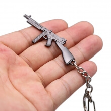 6cm Metal weapon gun Keychain Jewelry Pubg