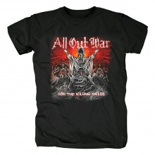 All Out War Into The Killing Fields Tee Shirts Punk Rock T-Shirt