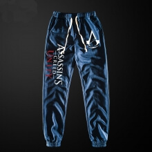 Assassin's Creed Sweatpants Men Blue Pencil Pants