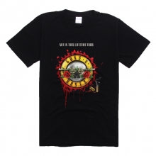 Sort Guns N Roses Rock Band T-shirt