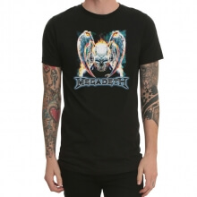 Siyah Ağır Metal Megadeth Kaya Tişörtleri 