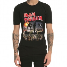 Black Heavy Metal Tee Iron Maiden Rock Tshirt