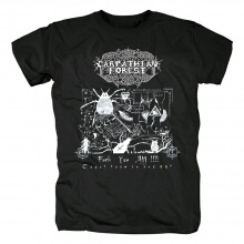 Floresta Carpathian Foda-o Todo T-shirt T-shirt Preto Do Metal De Noruega