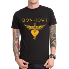 Cool Bon Jovi Black Cotton Tee shirt