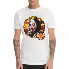 Cool hip hop Tupac Hvid T-shirt