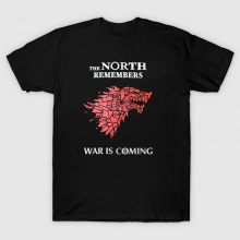 Cool Red Stark Wolf T-shirt De winter komt eraan