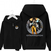 Cool Zipper Hoodie Tracer Overwatch Merchandise