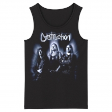 Destruction Sleeveless Tee Shirts Hard Rock Black Metal Rock Tank Tops