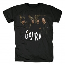 Maglietta a fascia Gojira France T-shirt punk in metallo nero