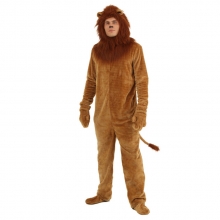 The Halloween Cosplay Costume Mens Funny Lion Stage Performance Cosplay Body Suits Stage Performance Brown 