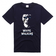 T-shirt branco dos caminhantes do jogo dos tronos