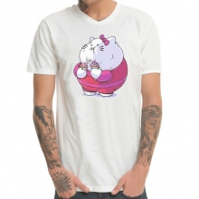 Hello Kitty Super mignon dessin animé impression blanc T-shirt