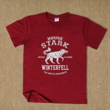 House Stark Wolf Black เสื้อยืดสำหรับผู้ชาย