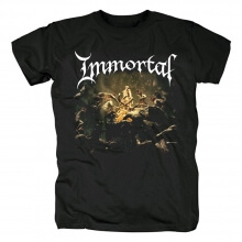 Immortal Camisetas T-shirt preto do punk rock do metal de Noruega