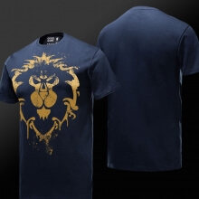 Camiseta de la Alianza de World of Warcraft Blizzard WOW Lion Blue Tee