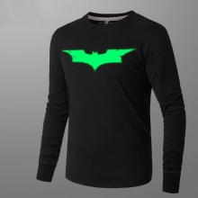 Erkekler için Aydınlık Batman Uzun Kollu T-shirt