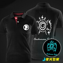 Lumineux Naruto Noir Polos pour les hommes