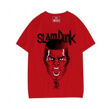 Nr. 4 Akagi Takenori T-shirt Rød Slam Dunk Shohoku T-shirt