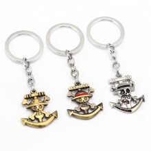 Porte-clés One Piece Pirates avec logo d'ancre