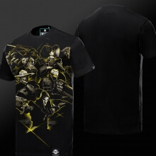 Overwatch todos os herói T-shirt edição limitada Mens tee