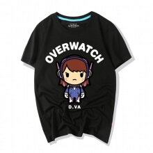  オーバーウォッチゲームTシャツLovely Cartoon D.Va Shirts