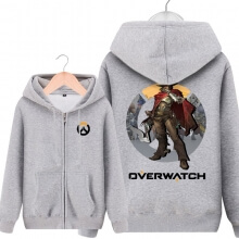 Overwatch McCree capuz para Mens camisola preta