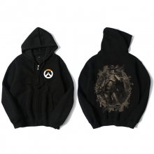 Overwatch McCree felpa Mens Black Hood