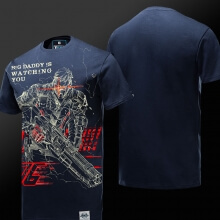 Overwatch Soldier 76 Blue T-shirt 4XL Men Boy Tee