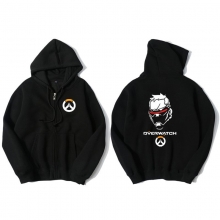 Overwatch lính 76 Hoodie Nam màu xanh áo nỉ đội mũ trùm đầu