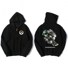 Overwatch vojak 76 Hoody pre mužov čierna mikina s kapucňou