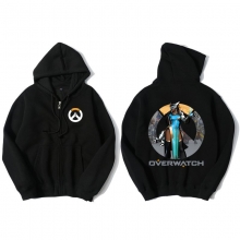 Overwatch Symmetra trùm đầu màu đen áo nỉ Nam Hoodie