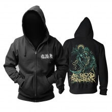 Personalizado como o sangue funciona o Hoodie preto da música do metal do hard rock