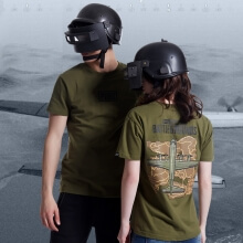 Playerunknown'S Battlegrounds Map T-shirt pubg Army Green 3XL Tee Shirt
