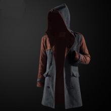 Qualidade Assassin's Creed Trench Coat Assassino Com Capuz Windbreaker Jacket