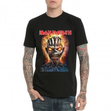 คุณภาพ Iron Maiden Black Metal Tshirt สำหรับผู้ชาย