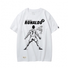 Kvalitet Portugal Ronaldo T-Shirt Cr7 Hvid T-shirt