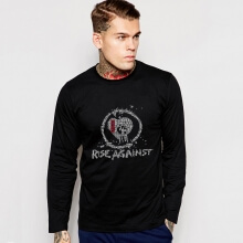 Rise Against 긴 소매 티셔츠 록 음악 팀 T