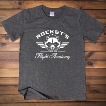 Rocket's Flight Academy Tee Dark Grey Guardians Of The Galaxy T-shirt