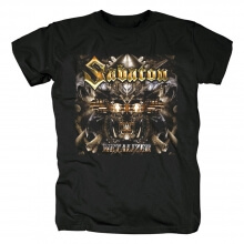 Maglietta Sabaton T-Shirt Svezia Hard Rock in metallo nero