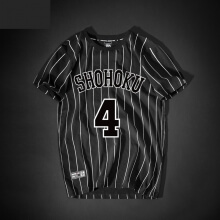 Slam Dunk No.4 Akagi Takenori Tshirt striped Black Tee