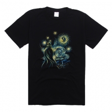 Star Wars Van Gogh Stil T Shirt Femeile Black Tee